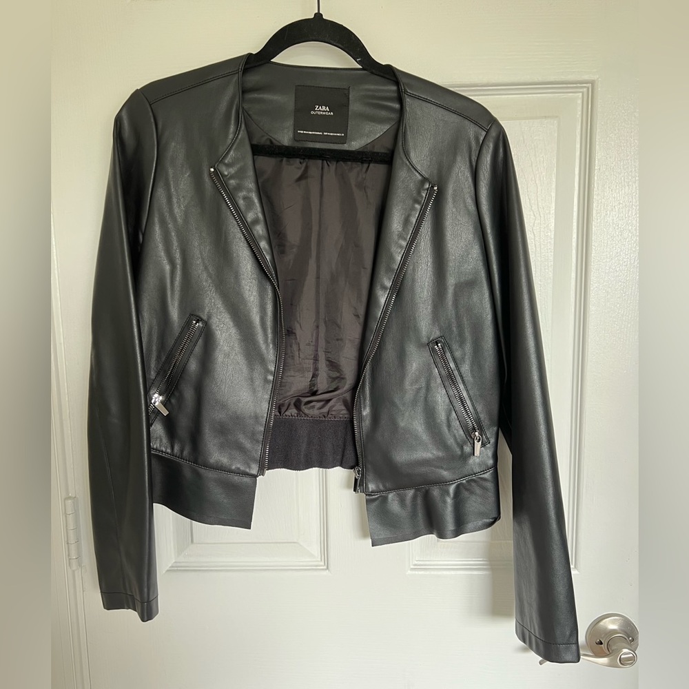 Faux leather jacket